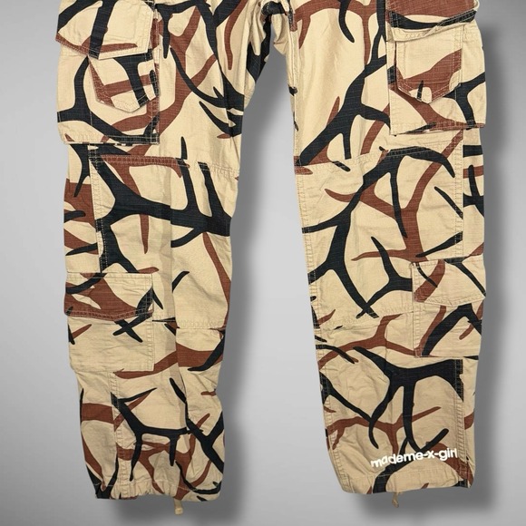 RARE Mademe X Girl Camo Cargo Ripstop Pants Womens Medium Realtree HipHop Japan - Picture 4 of 16